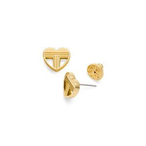 Tory Burch Adeline Fret Stud Earrings